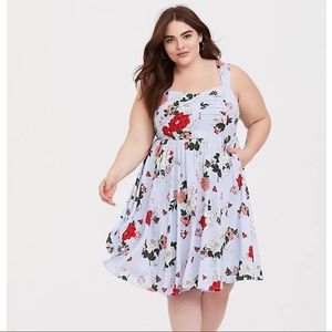 Torrid blue floral flowy sundress size 2x